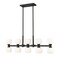 Z-Lite Artemis Linear Chandelier, 10-Light, 5 In.W x 40 In.L x 12.75 In.H, Matte Black/Matte Opal 494-10L-MB - alternate 1